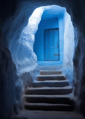 Blue Doorway in a Cave