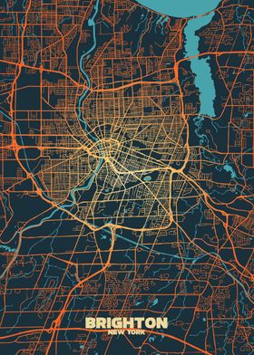 Brighton, New York City Map