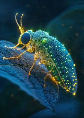 Glowing Insect Macro