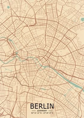 Berlin Vintage Map