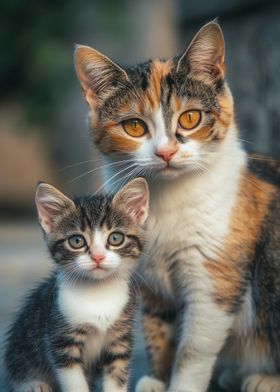 Mother Cat and Kitten