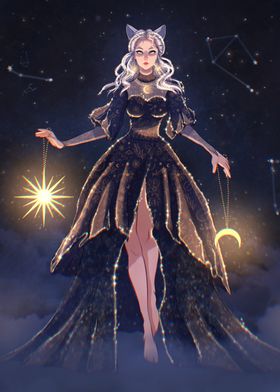 Celestial Goddess Illustration