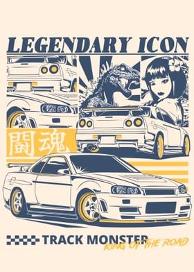 Nissan Skyline GT-R Art Print