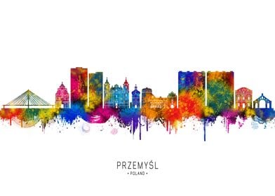 Przemysl Skyline Watercolor