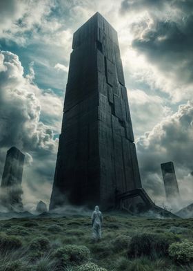 Monolith in a Post-Apocalyptic Landscape