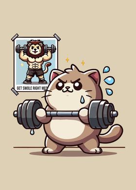 Cat vs Lion Funny Workout Motivation