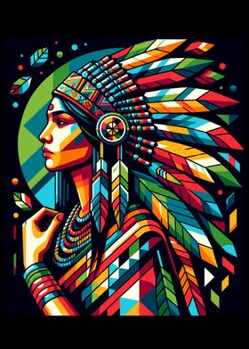 Native American Woman Art