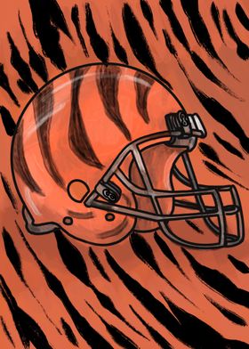 Bengals Football Helmet 