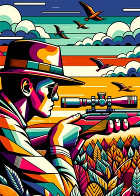 hunter colorfull wpap pop art