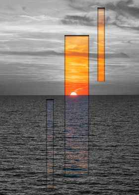 Sunset Sea Window