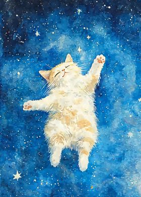 Cat Kitten in Space