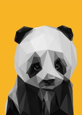 funny nursery poster Geometric Panda