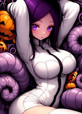 Purple-Haired Anime Girl Halloween