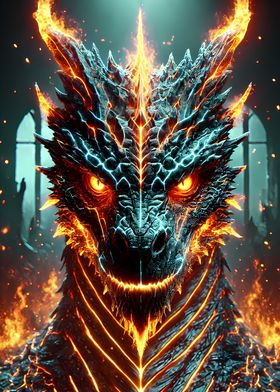 Fiery Dragon Portrait