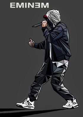 Eminem Low Poly Portrait