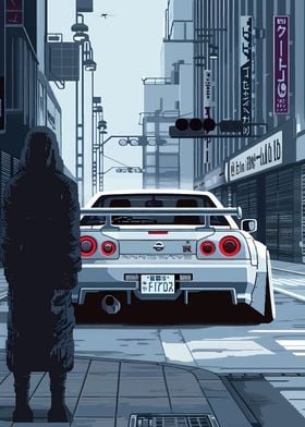 Nissan Skyline R34 in City