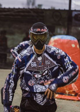 Paintball Player in Gear