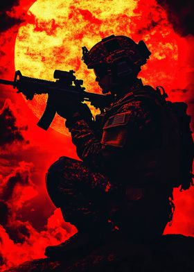 Silhouette Soldier