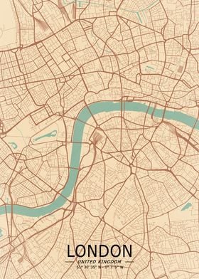 London Vintage Map