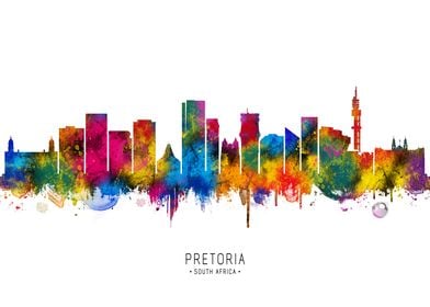 Pretoria Skyline Watercolor