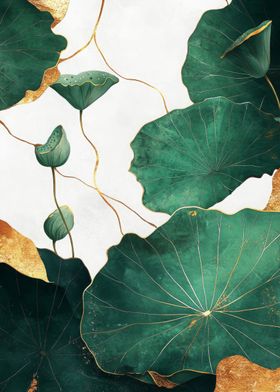 Lotus Leaves &amp; Gold