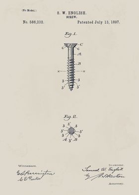 Screw Patent Illustration