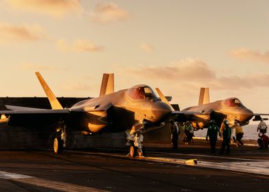 F-35 Lightning II on Aircraft Carrier