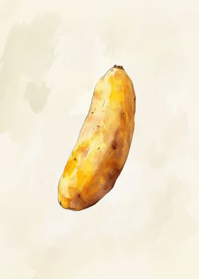 Watercolor Potato Illustration