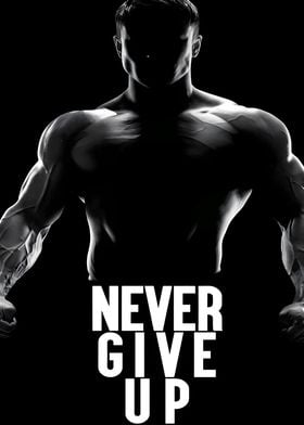 Never Give Up Motivation Poster