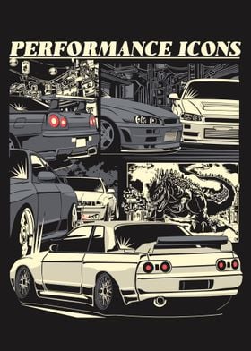 Nissan Skyline GT-R Performance Icons