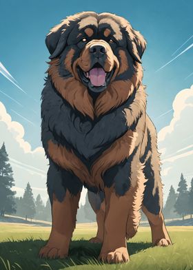 Tibetan Mastiff Illustration