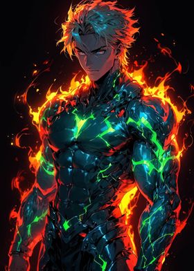 Fiery Anime Hero