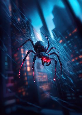 Cyberpunk Spider Web