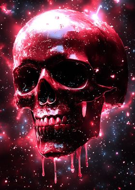 Melting Skull in Space