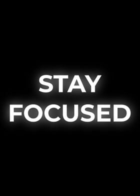 Stay Focused - white Neon