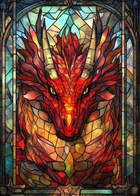 Dragon Stained Glass