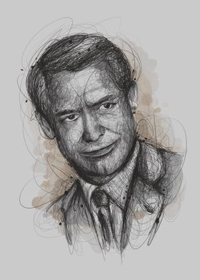 Cary Grant in Scribble art