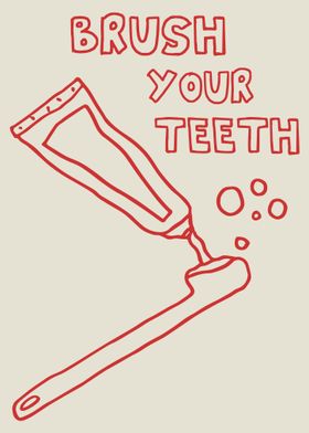 Brush Your Teeth Illustration