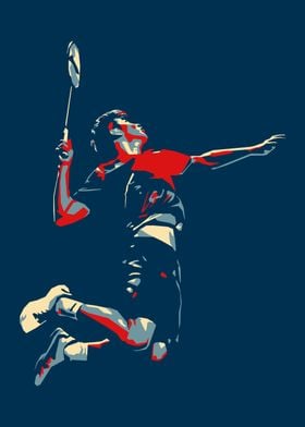 Badminton Player Silhouette