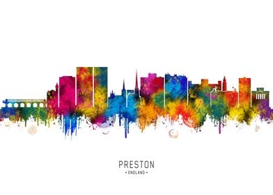 Preston Skyline Watercolor