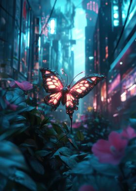 Cyberpunk Butterfly