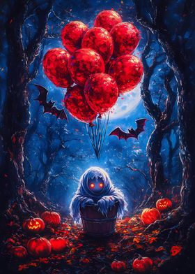 Ghostly Halloween Balloons