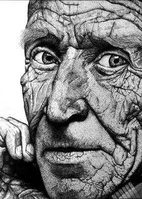 Drawing Portrait of an Old Man