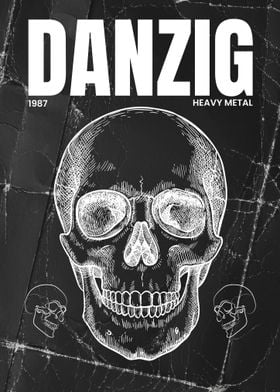 Danzig Heavy Metal Skull Poster