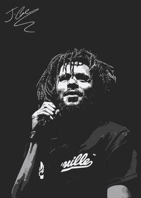 J Cole Portrait