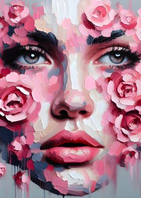 Pink Floral Portrait