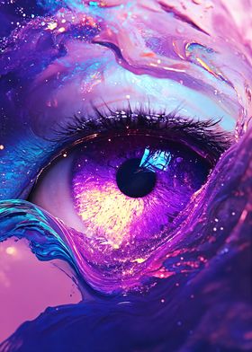 Cosmic Eye Abstract Art