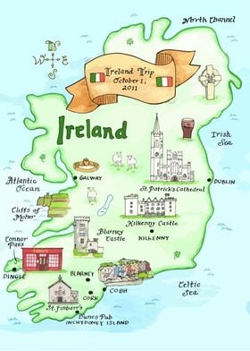 Ireland Travel Map