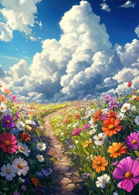 Flower Path nature Landscape