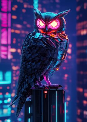 Cyberpunk Owl